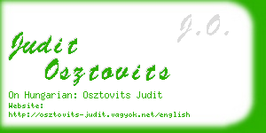 judit osztovits business card